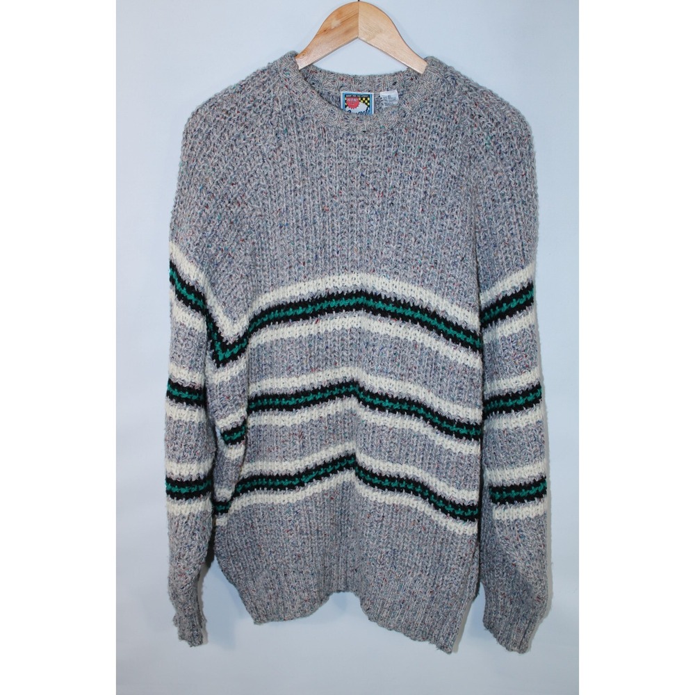 Concrete Men's XL Multicolor Heathered Crew Neck Thick Sweater